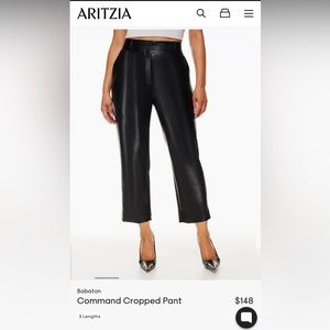 Aritzia cropped leather pant